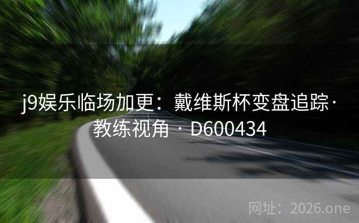 j9娱乐临场加更：戴维斯杯变盘追踪·教练视角 · D600434  第2张