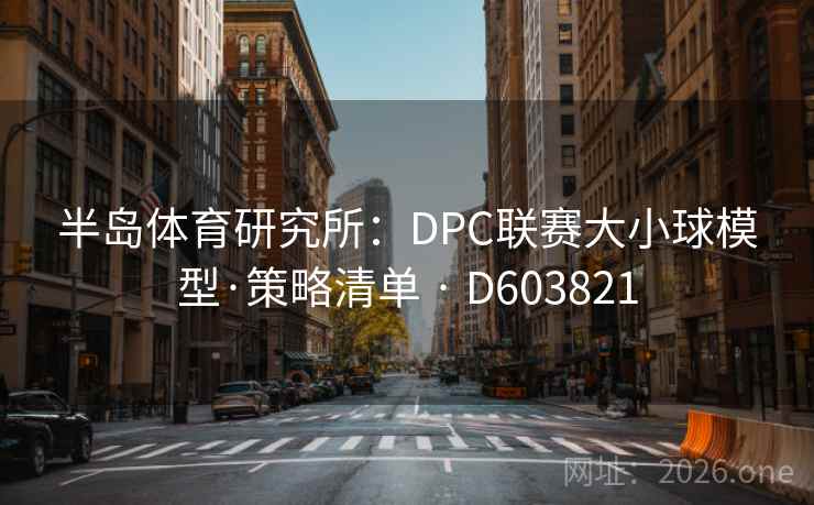 半岛体育研究所：DPC联赛大小球模型·策略清单 · D603821