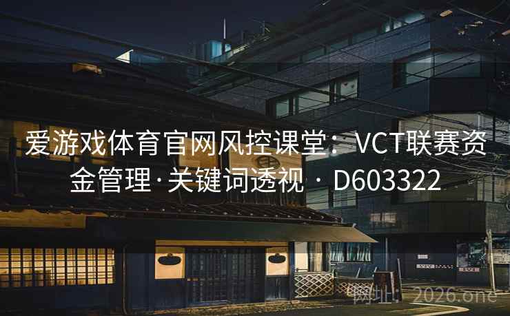 爱游戏体育官网风控课堂：VCT联赛资金管理·关键词透视 · D603322  第1张