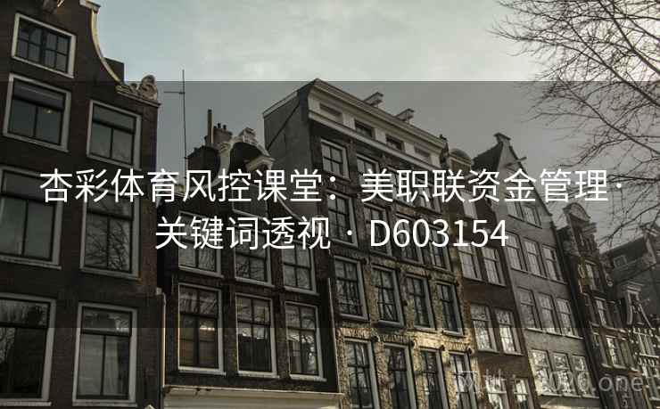 杏彩体育风控课堂:美职联资金管理·关键词透视 · D603154 第1张 杏彩体育风控课堂:美职联资金管理·关键词透视 · D603154 第1张