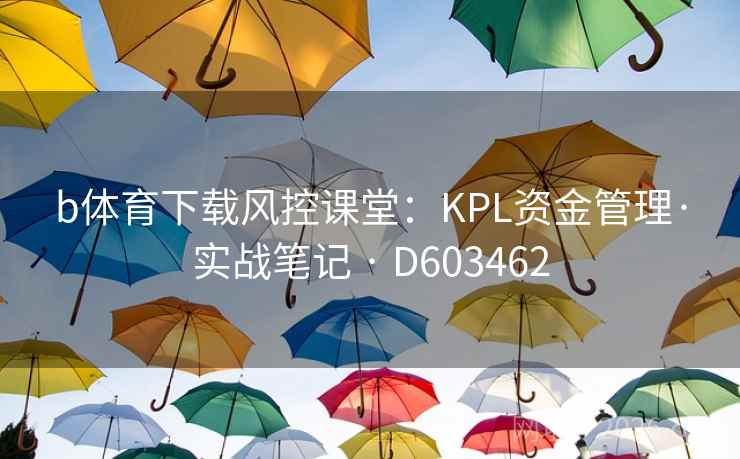 b体育下载风控课堂:KPL资金管理·实战笔记 · D603462 第1张 b体育下载风控课堂:KPL资金管理·实战笔记 · D603462 第1张